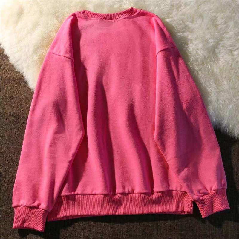 Womens Hoodies Sweatshirts Kawaii Rose Red Cartoon Letter Print Sweatshirt Vintage Streetwear Fashion Tops Oneck Casual Teens Clothes Goth Punk 220901