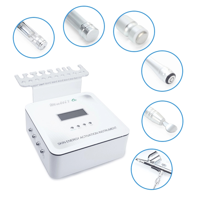 7 in 1 Diamond Microdermabrasion Mesotherapy No Needle Meso Therapy Galvanic Current Facial Skin Care RF Electroporation Oxygen Sprayer Cooling Dermab
