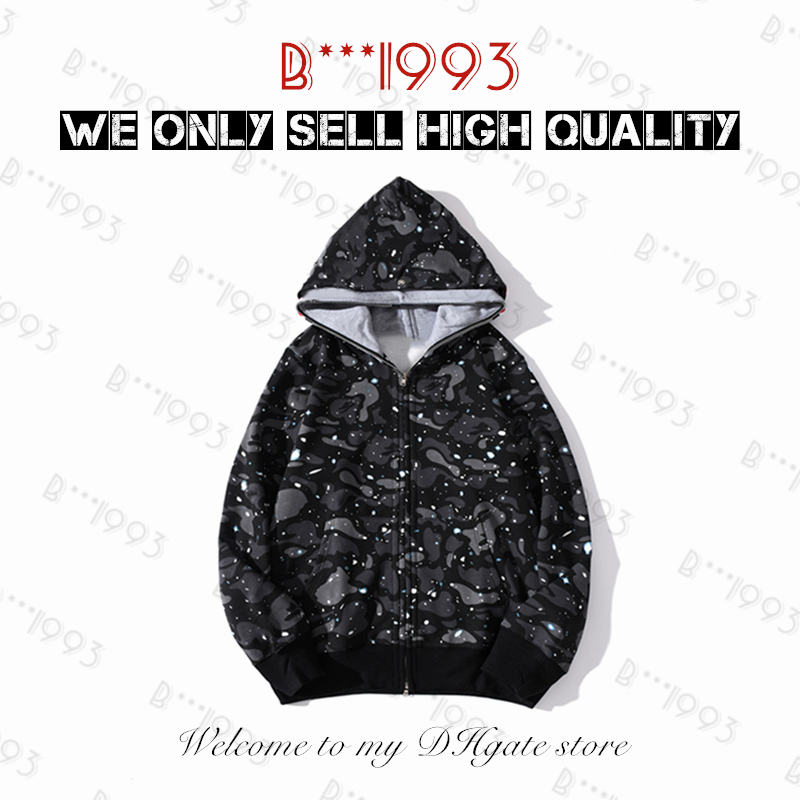 Shark full zip tiger Mens hoodies jacket High quality designer men women color grid Harajuku stylist sweatshirt Fashion Luminous co-branding camouflage hoodys H3-8, 1 button
Shark full zip tiger Mens hoodies jacket High quality designer men women color grid Harajuku stylist sweatshirt Fashion Luminous co-branding camouflage hoodys H3-8, 1 button