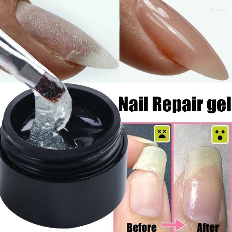 Image of Nail Gel 5ml Fiber Cracked Repair Strengthen Lasting Harmless For Broken Nails UV Fiberglass Extension Accessories