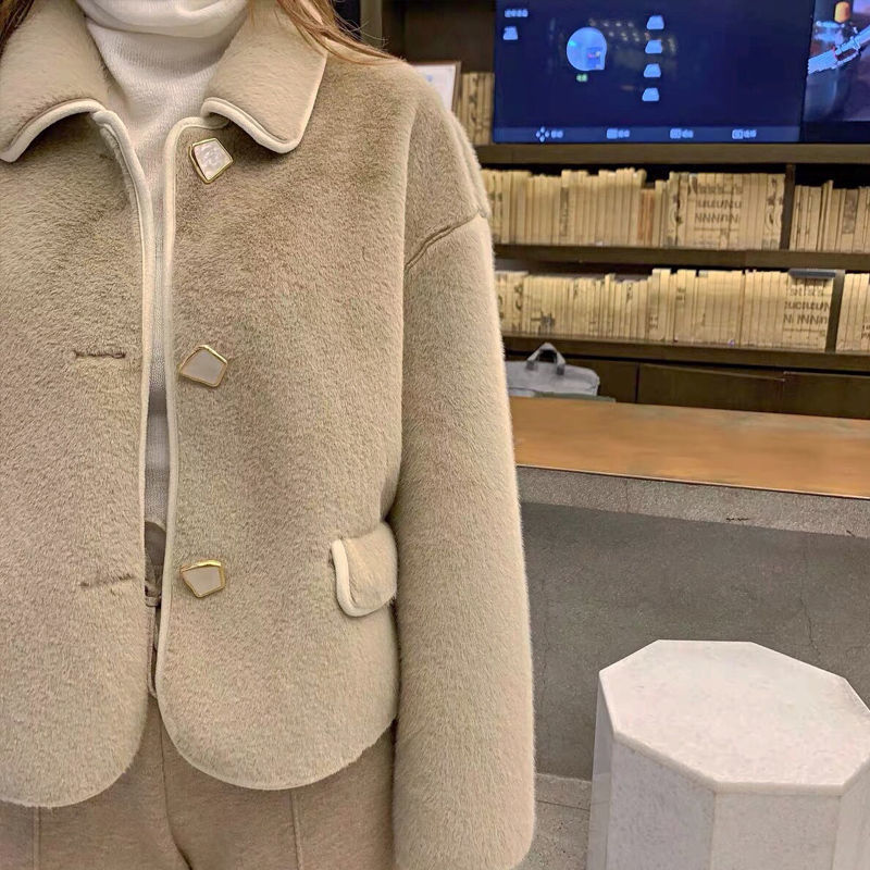 Womens Jackets Blends Women Wool Kawaii SPring Winter Leisure Fashion Allmatch Japanese Style Outwear Chic Long Sleeve Warm 220901