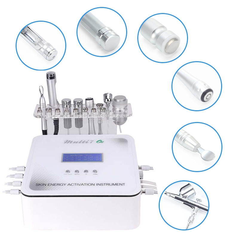 Facial No Needle Mesotherapy 6 in 1 Diamond Dermabrasion RF O2 Spray Cooling Galvanic Electroporation Skin Care Rejuvenation Peeling Deep Cleaning Sal
