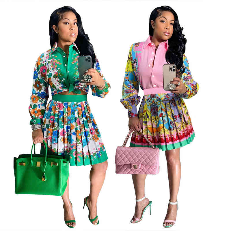 Women Dress Two Piece Set Shirt & Pleated Mini Skirt Casual Fashion Summer Womens Outfit Dresses Sets, Green
Women Dress Two Piece Set Shirt & Pleated Mini Skirt Casual Fashion Summer Womens Outfit Dresses Sets, Green