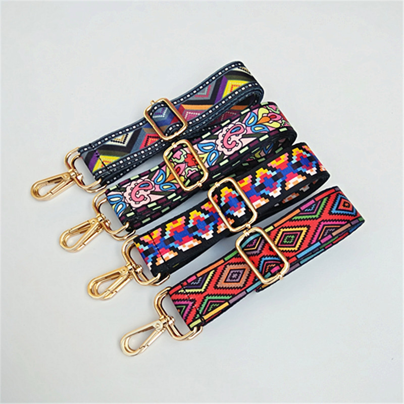 Nylon Bag Strap Woman Colored Straps for Crossbody Messenger Shoulder gift Accessories Adjustable Embroidered Belts Straps