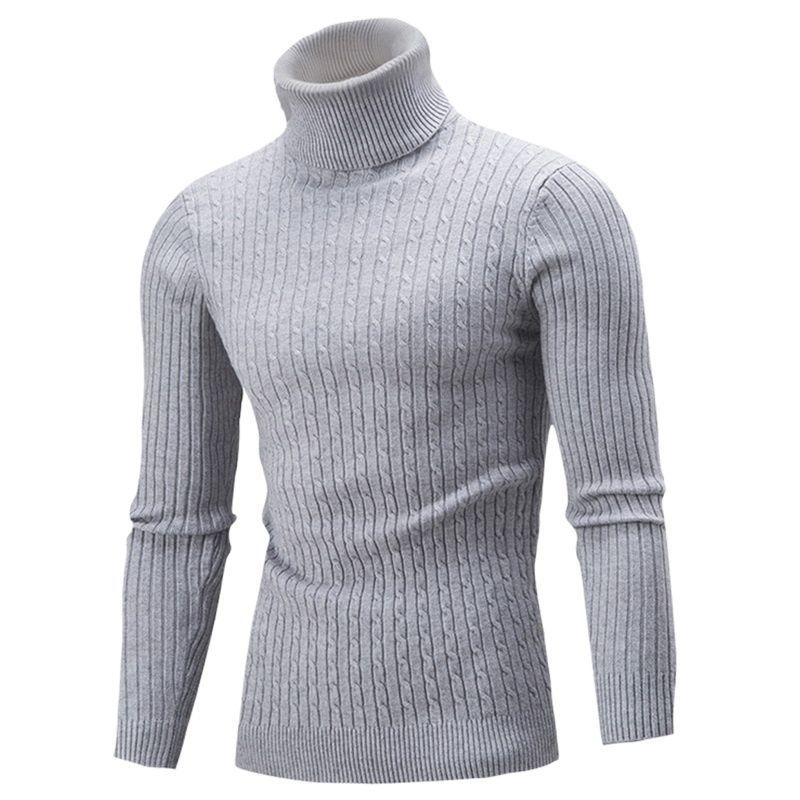 Men's Sweaters Autumn Winter Men's Turtleneck Sweater Men's Knitting Pullovers Rollneck Knitted Sweater Warm Men Jumper Slim Fit Casual