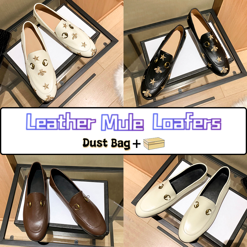 Luxury Dress Shoes Women Loafers Leather Horsebit Flat Moccasins Designer Mule Bees Embroidered Ivory Black Lining Outdoor Causal Sneakers With Box, Double shoe box
Luxury Dress Shoes Women Loafers Leather Horsebit Flat Moccasins Designer Mule Bees Embroidered Ivory Black Lining Outdoor Causal Sneakers With Box, Double shoe box