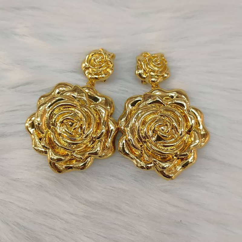 Other Jewelry Sets Dubai Gold Color For Women Necklace And Earrings Flower Shape Pendant Brazilian Africa Wedding Party Gifts 220831