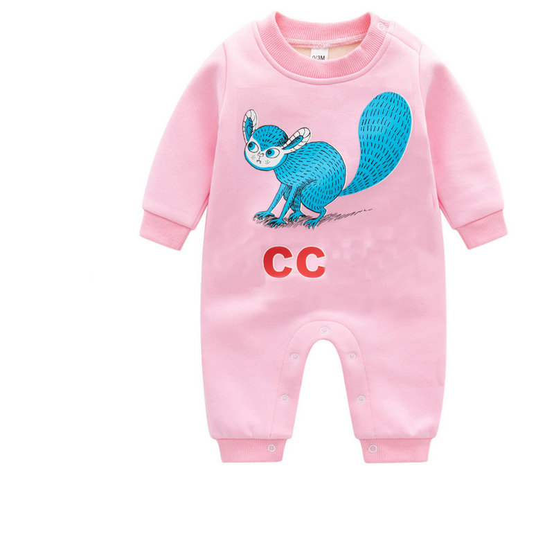 Rompers kids Designer autumn winter thick fleece Rompers baby boy girl summer top quality Long sleeve Combed cotton clothes 12 years old newborn Jumps