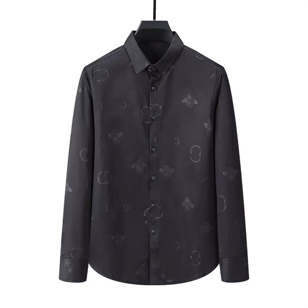 2023Luxurys Designers Dress Shirt Menswear Fashion Society Black Men Solid Color Business Casual Mens Long Sleeve M-3XL, Customize
2023Luxurys Designers Dress Shirt Menswear Fashion Society Black Men Solid Color Business Casual Mens Long Sleeve M-3XL, Customize