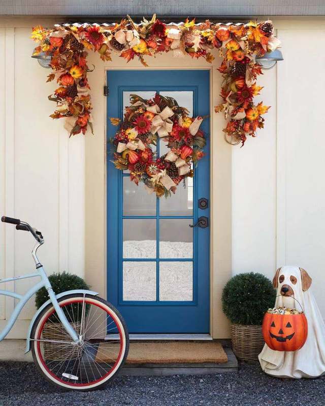 Other Festive Party Supplies Halloween Decoration Resin Figurines Cute Puppy Pumpkin Statue Candy Box Garden Dcor Hallowen Ornaments For Home Decor 22