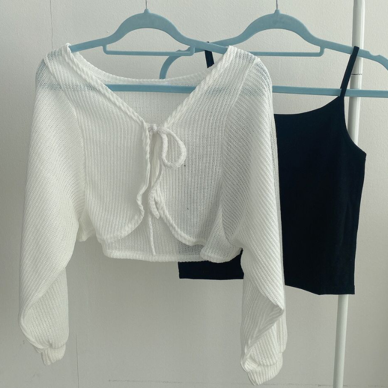 Womens Jackets Basic Jackets Women Summer Daily Korean Style Sunscreen Laceup Lantern Sleeve Trendy Elegant Allmatch Chic Arrival 220901