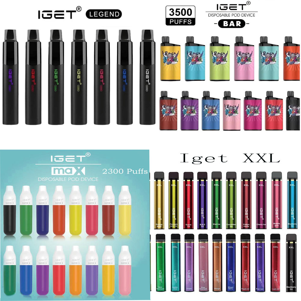IGET LEGEND XXL Bar Max Disposable E cigarettes Device Kit 1800 3500 2300 4000 Puffs 950mAh Battery 7ml Prefilled Cartridge Vape Pen Authentic In Stock
IGET LEGEND XXL Bar Max Disposable E cigarettes Device Kit 1800 3500 2300 4000 Puffs 950mAh Battery 7ml Prefilled Cartridge Vape Pen Authentic In Stock