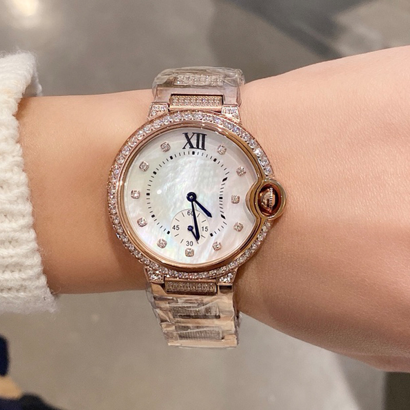 4 Styles Luxury Womens diamonds Watches Rose Gold Case shell dial nice designer iced out Watch quartz Movement Roman numerals waterproof wristwatch, 05 
4 Styles Luxury Womens diamonds Watches Rose Gold Case shell dial nice designer iced out Watch quartz Movement Roman numerals waterproof wristwatch, 05