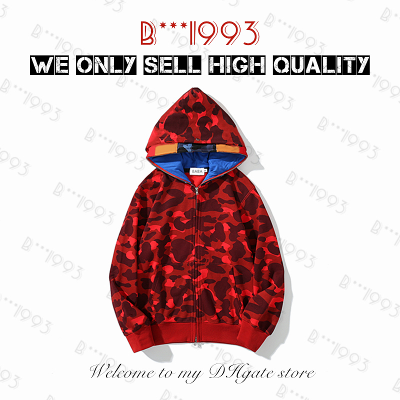 Shark full zip tiger Mens hoodies jacket High quality designer men women color grid Harajuku stylist sweatshirt Fashion Luminous co-branding camouflage hoodys H3-6, 1 button
Shark full zip tiger Mens hoodies jacket High quality designer men women color grid Harajuku stylist sweatshirt Fashion Luminous co-branding camouflage hoodys H3-6, 1 button