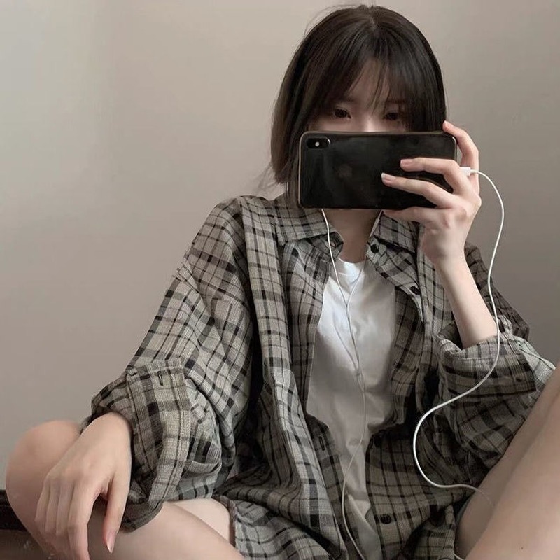 Womens Jackets Jackets Women Retro Plaid Ins Unisex Chic Allmatch Basic Teens Outwear Clothing Fall Harajuku Couples Coats Single Breasted 220901