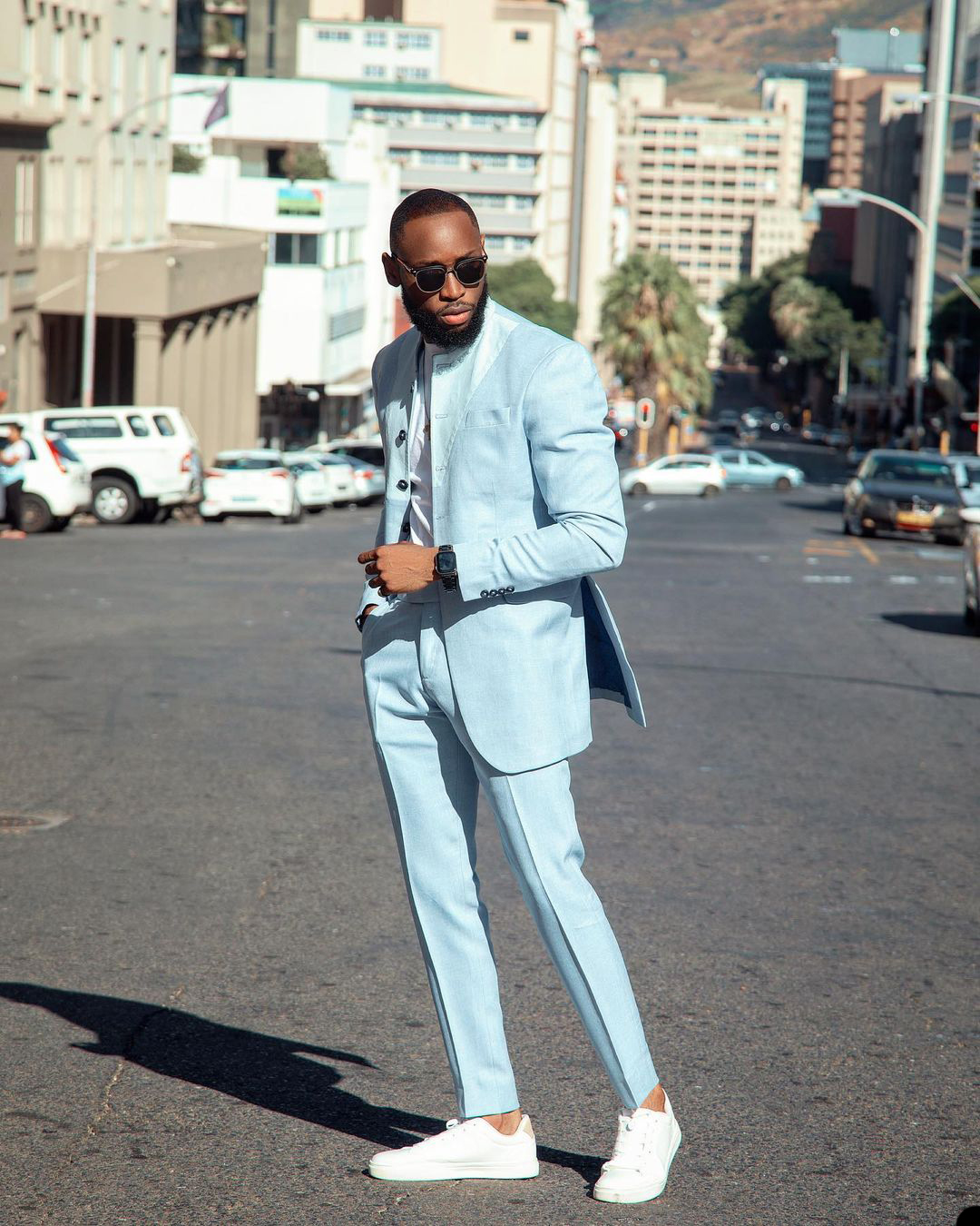 Beach Blue Groom Men Wedding Tuxedos 2 Pieces Long Outfits Costume Homme Mariage Party Prom Blazer Wear