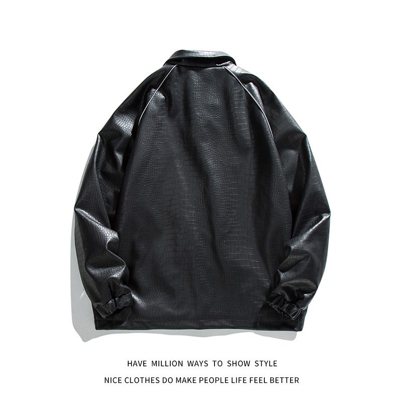 Mens Jackets Arrival Skin Like PU Leather Motorcycle Jacket Unisex Men Bomber Coat Women Oversize Spring Autumn Chic 220901