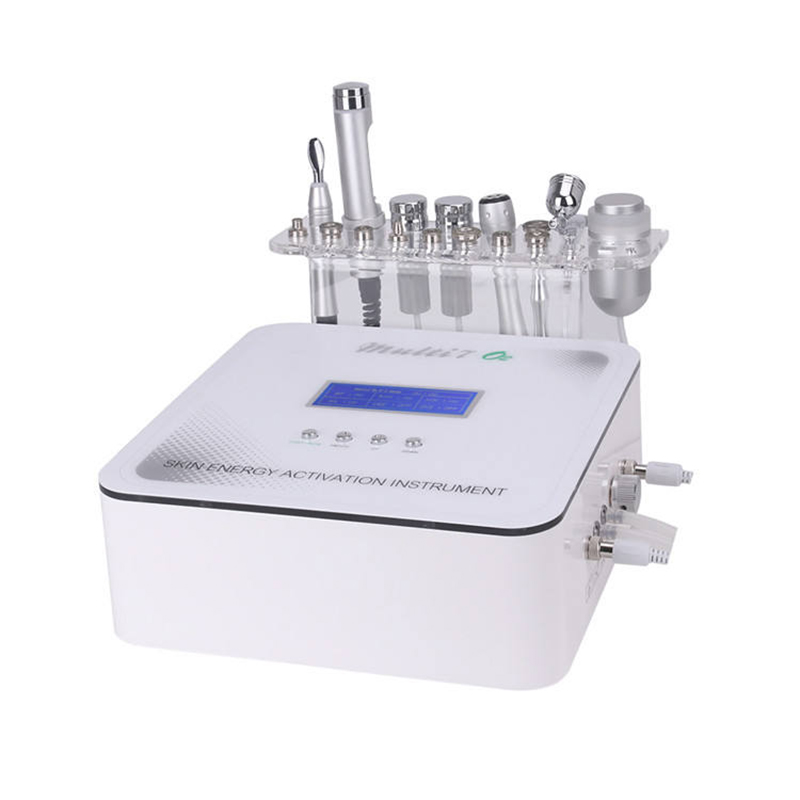 Portable RF Anti-aging 7 in 1 Mesotherapy Microcurrent Face Lift Machine Microdermabrasion Skin Peeling Oxygen Spray Galvanic Cooling Therapy Eye Reju