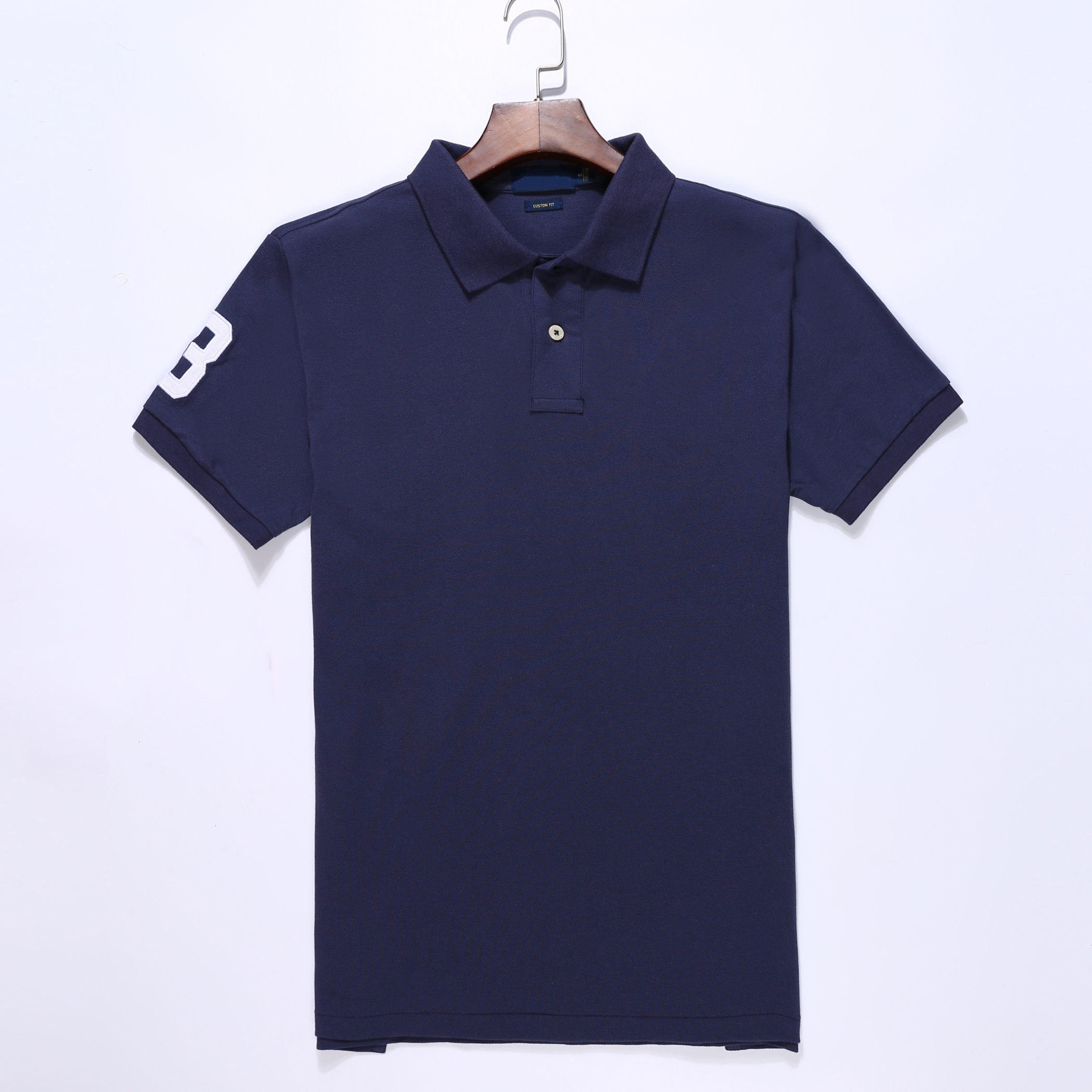 2022SMen Luxury brand Business Lapel Shirt Casual Short Sleeve Embroidered Top Slim Fit T-shirt S-2XL male tee horse riding logo high quality designer