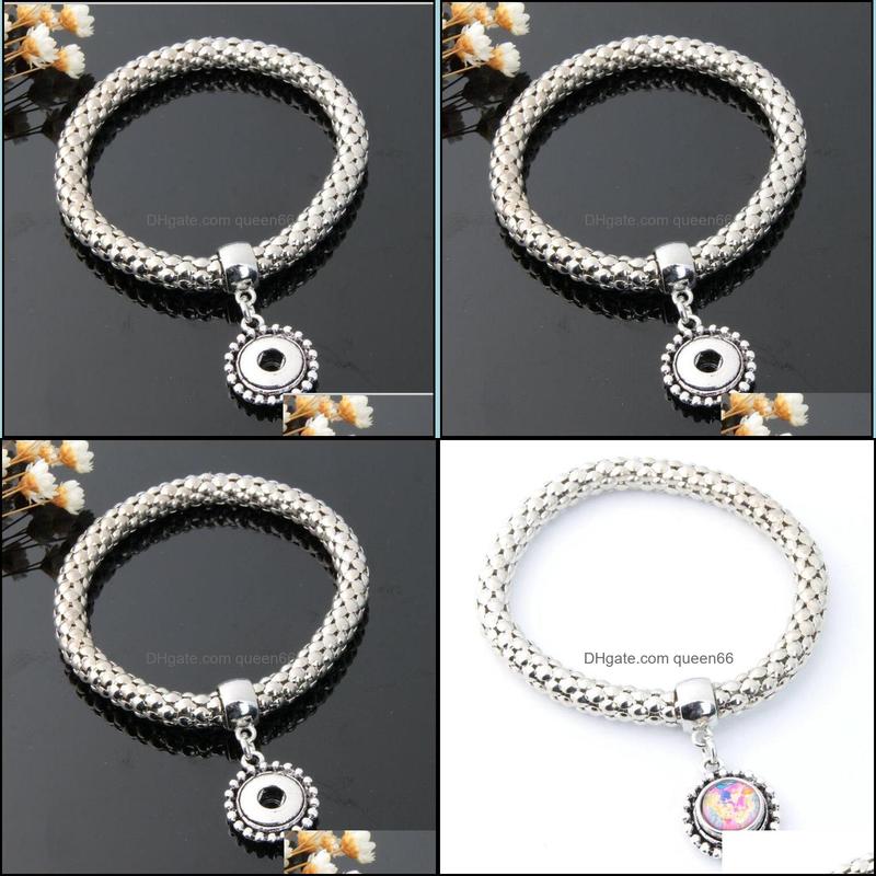 Charm Bracelets Noosa 12Mm Snap Bracelet Jewelry Elastic Ginger Buttons Chunk Charm Bangle Fit Diy Snaps Drop Delivery 2021 Bracelets Dhrg9