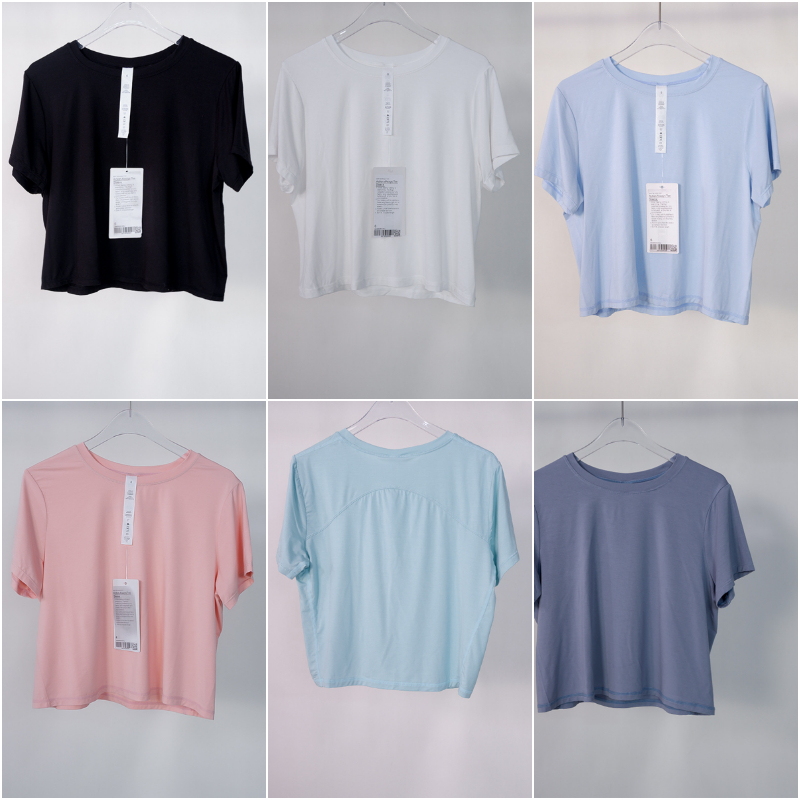 LL-808dx Women Yoga Outfits Summer Shirts Girls Running Sport Short Sleeve T-shirts Ladies Casual Adult Sportswear Gym Exercise Fitness Wear, Blue grey
LL-808dx Women Yoga Outfits Summer Shirts Girls Running Sport Short Sleeve T-shirts Ladies Casual Adult Sportswear Gym Exercise Fitness Wear, Blue grey