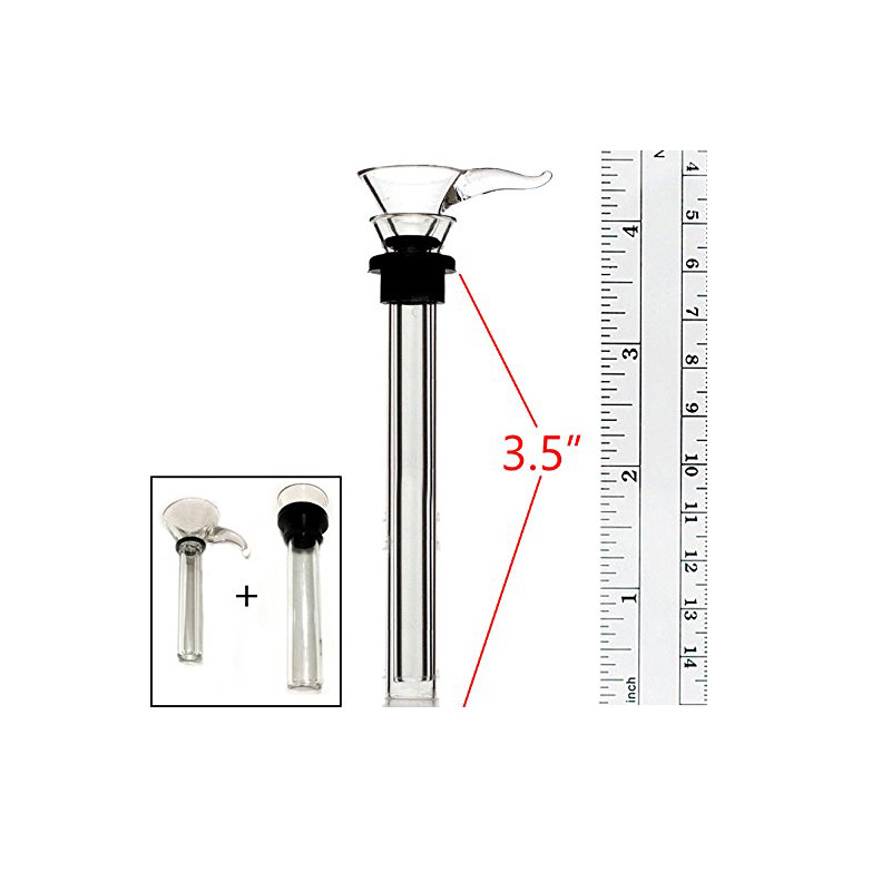 Replacement Slider Smoking Downstem with Handle and Silicone grommet