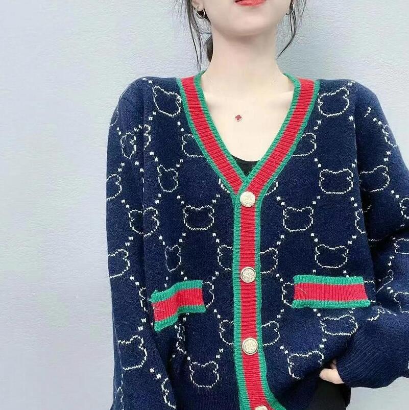 Women Sweater Luxury GGity Letter V Neck Knitted Cardigan Female Long Sleeve Fashion Oversized Jumper Tops, Red
Women Sweater Luxury GGity Letter V Neck Knitted Cardigan Female Long Sleeve Fashion Oversized Jumper Tops, Red