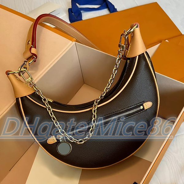 New style Luxury LOOP half moon tote Bag leather wallet clutch M81098 latest Metal fittings handbag Designer Women's men two shoulder straps Gold chain crossbody Bags, Box
New style Luxury LOOP half moon tote Bag leather wallet clutch M81098 latest Metal fittings handbag Designer Women's men two shoulder straps Gold chain crossbody Bags, Box