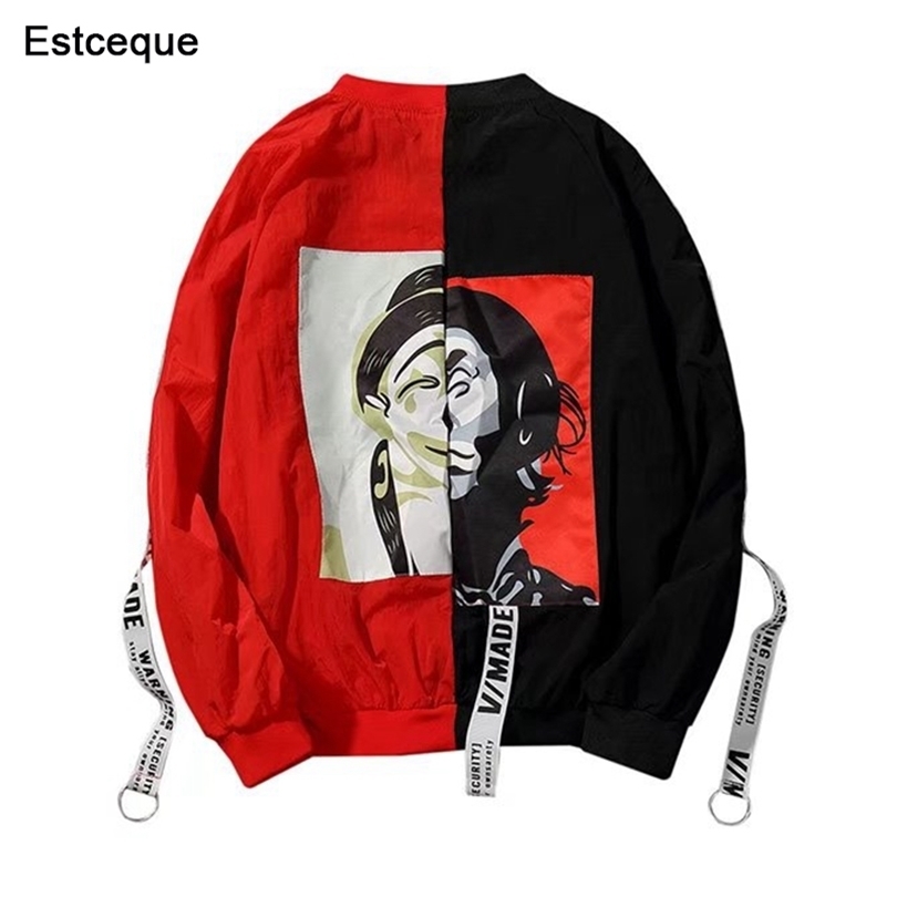 Womens Jackets Jackets Women Clown Print Womens Basic Jacket Fashion Thin Girl Chic Windbreaker Outwear Bomber Female Baseball Women Coat 220901