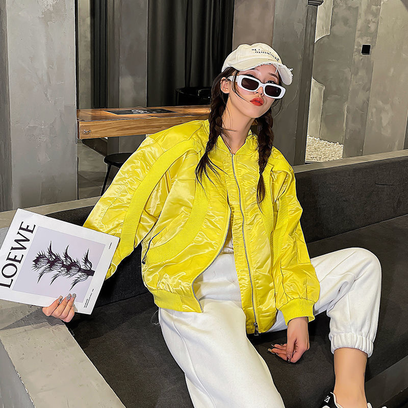 Womens Jackets Ladies short coat female Korean version solid color zipper fashion baseball uniform i allmatch jacket spring 220901