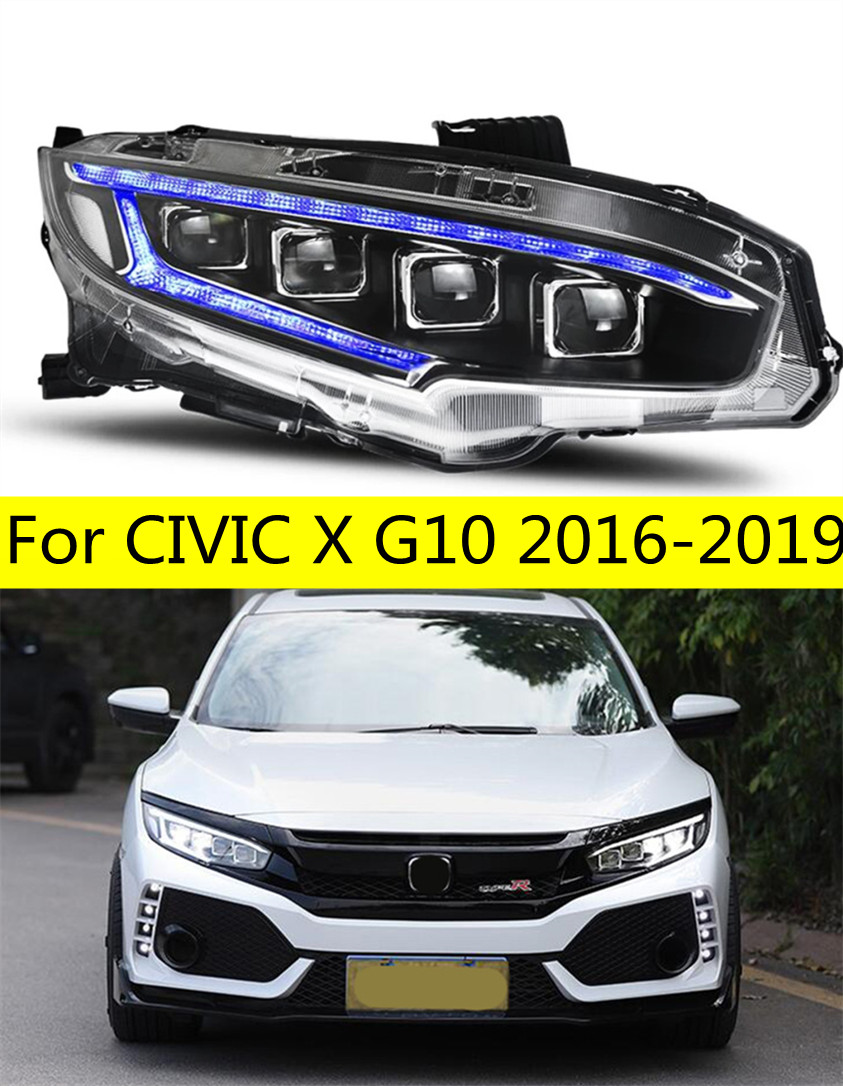 Car Accessories Head Lamp for Honda CIVIC X G10 LED Headlight 20 16-20 19 High Beam Daily Lights Fog Headlights