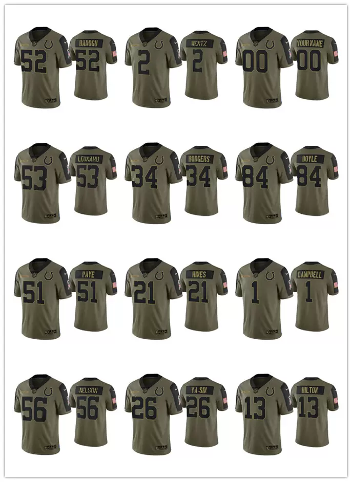 Jersey Salute To Service Indianapolis''Colts''MEN YOUTH Darius Leonard Carson Wentz Quenton Nelson Parris Campbell''nfl, 11
Jersey Salute To Service Indianapolis''Colts''MEN YOUTH Darius Leonard Carson Wentz Quenton Nelson Parris Campbell''nfl, 11