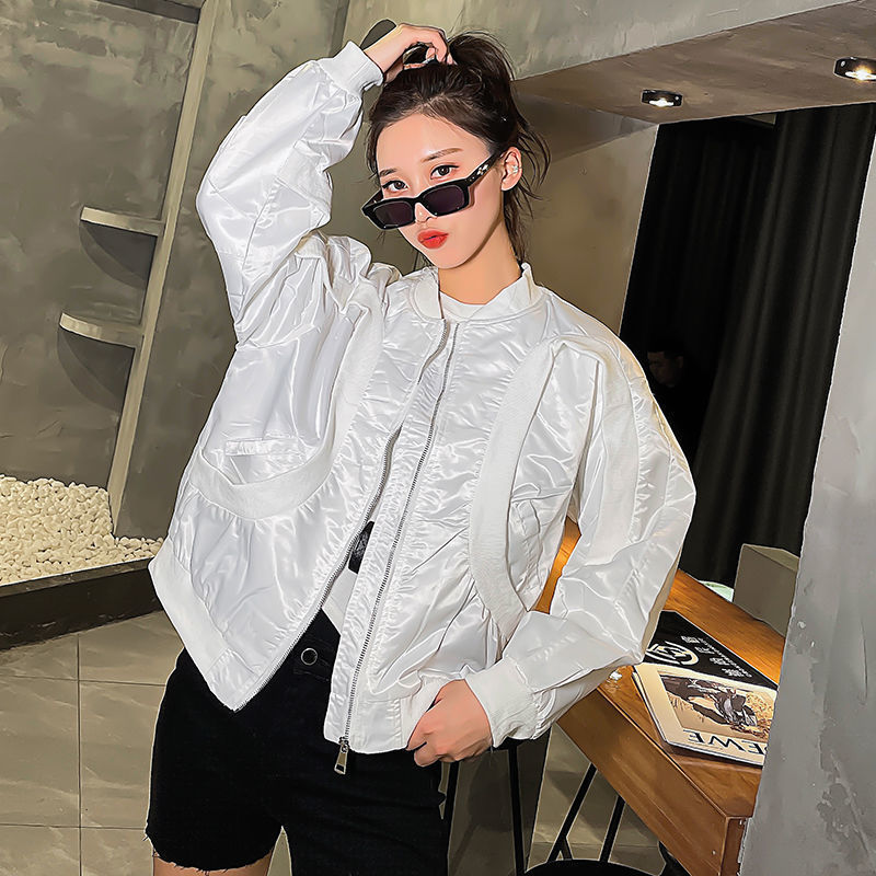 Womens Jackets Ladies short coat female Korean version solid color zipper fashion baseball uniform i allmatch jacket spring 220901