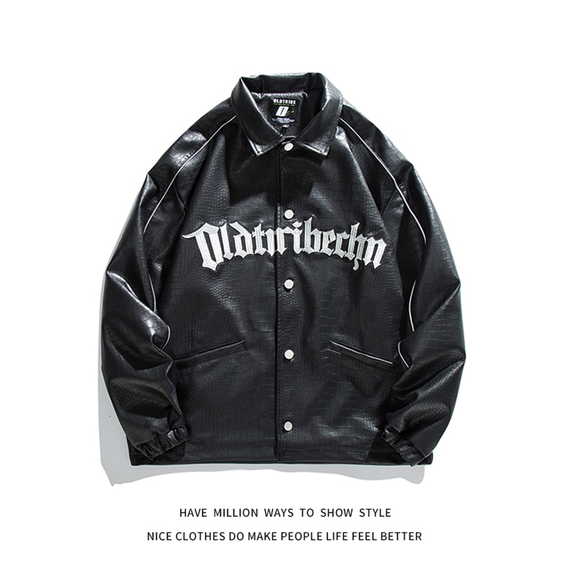 Mens Jackets Arrival Skin Like PU Leather Motorcycle Jacket Unisex Men Bomber Coat Women Oversize Spring Autumn Chic 220901