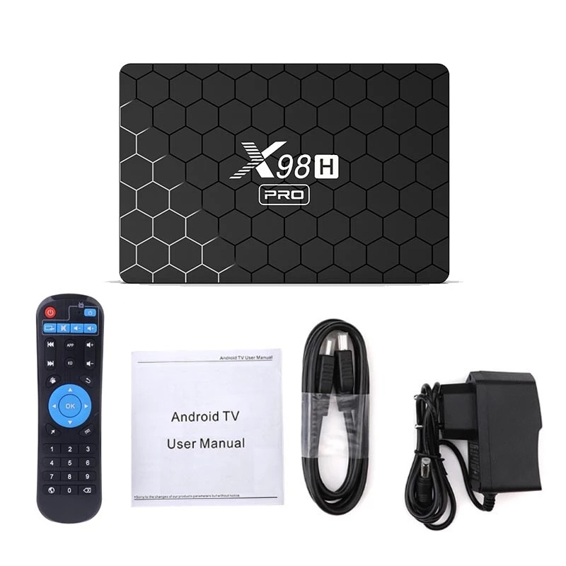 Android 12 X98H pro TV BOX 2.4G 5G Wifi6 4GB 64B 32GB 2GB16GB BT5.0 Media Player Receiver HD input Set top BOX