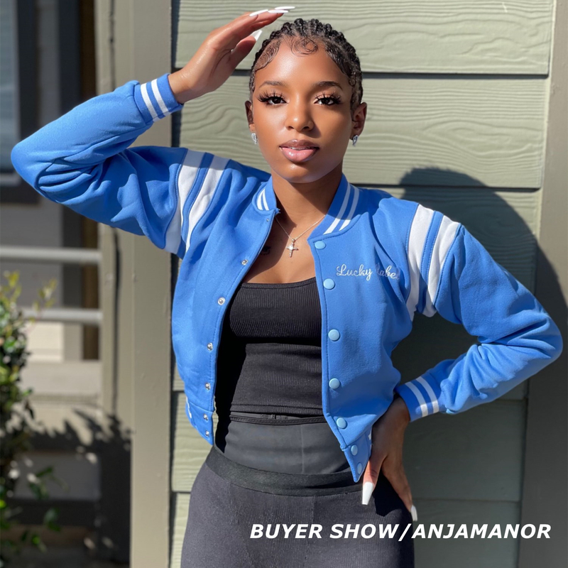 Womens Jackets ANJAMANOR Letter Embroidery Baseball Jacket Autumn Clothes Women Hip Hop Streetwear Cropped Coat Pink Black D74DB34 220901