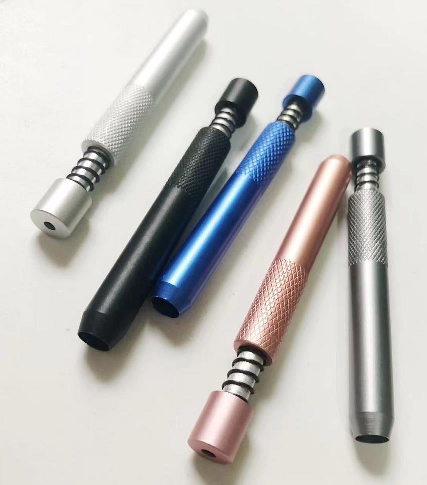 Portable Metal One Hitter Bat Spring Pipe 78MM Aluminum Snuff Snorter Tube Herb Cigarette Dugout Pipes Smoking Accessories
Portable Metal One Hitter Bat Spring Pipe 78MM Aluminum Snuff Snorter Tube Herb Cigarette Dugout Pipes Smoking Accessories