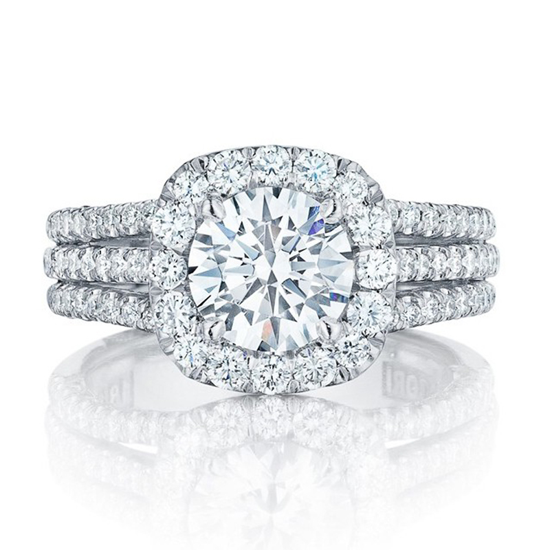 Choucong Trendy Women Rings with Brilliant 5A Cubic ZirconiaCZ Dia Engagement Sier Fill Ring Fashion Wedding Party Jewelry Drop Gift
