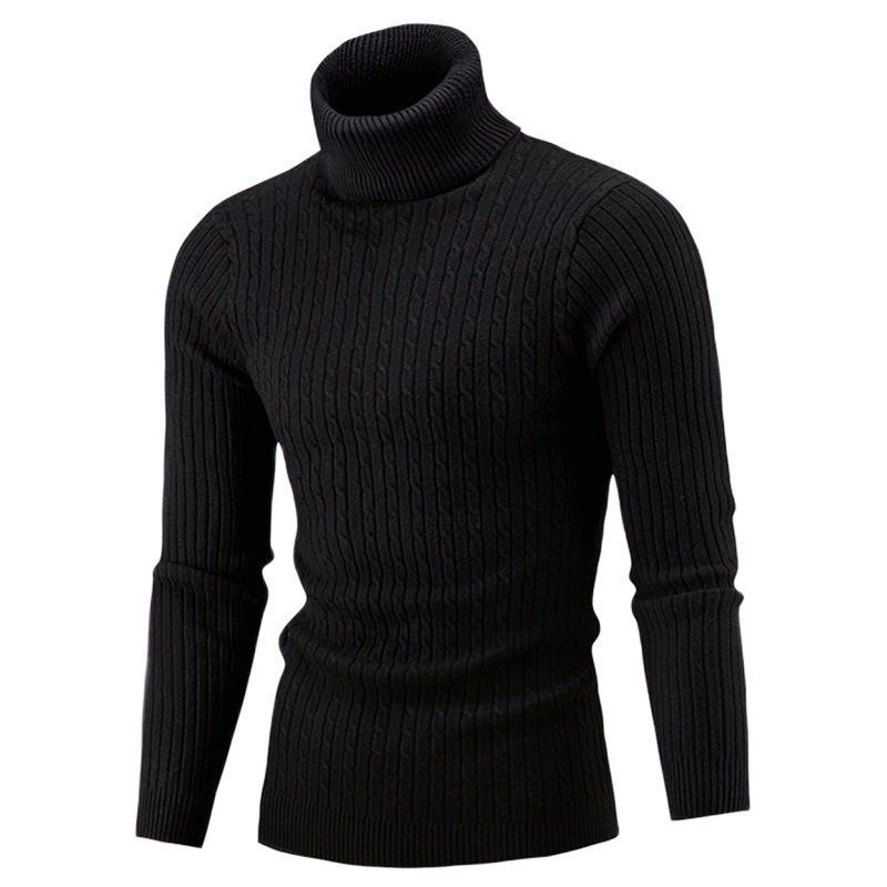 Men's Sweaters Autumn Winter Men's Turtleneck Sweater Men's Knitting Pullovers Rollneck Knitted Sweater Warm Men Jumper Slim Fit Casual