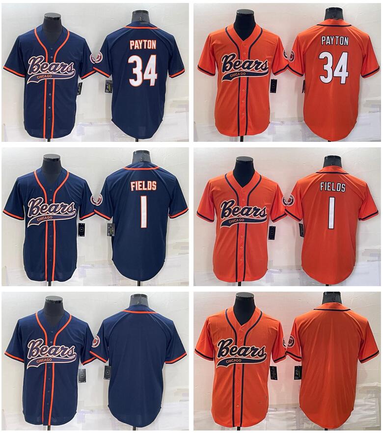 Stitched Football jersey Chicago''Bears''Men women youth 1 Justin Fields 34 Walter Payton orange blue baseball Untouchable jerseys, With logo
Stitched Football jersey Chicago''Bears''Men women youth 1 Justin Fields 34 Walter Payton orange blue baseball Untouchable jerseys, With logo