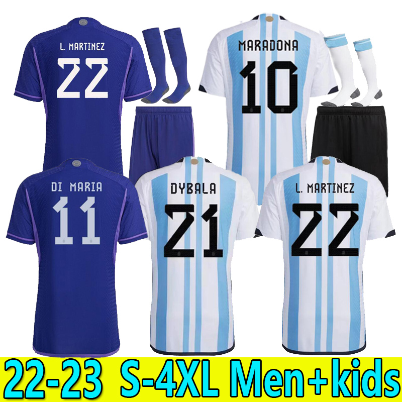 S-4XL Argentina soccer Jersey football shirt 2022 DYBALA AGUERO MARADONA DI MARIA Retro 1986 22 23 fans player version Men Kids kit sets uniforms socks, 22/23 home 2
S-4XL Argentina soccer Jersey football shirt 2022 DYBALA AGUERO MARADONA DI MARIA Retro 1986 22 23 fans player version Men Kids kit sets uniforms socks, 22/23 home 2