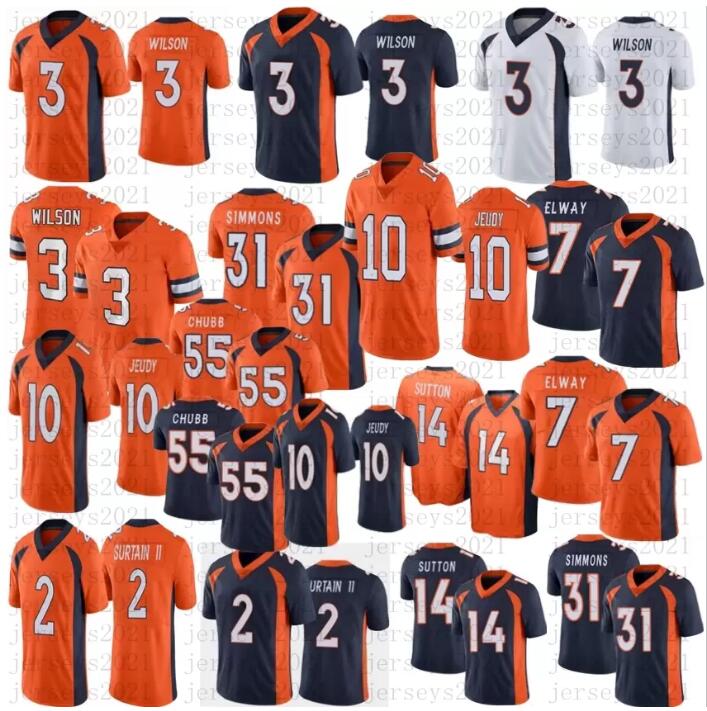 Stitched Football jersey Denver''Broncos''3 Russell Wilson Miller Jerry Jeudy Bradley Chubb Surtain Davis Untouchable Elite Jerseys, With logo
Stitched Football jersey Denver''Broncos''3 Russell Wilson Miller Jerry Jeudy Bradley Chubb Surtain Davis Untouchable Elite Jerseys, With logo