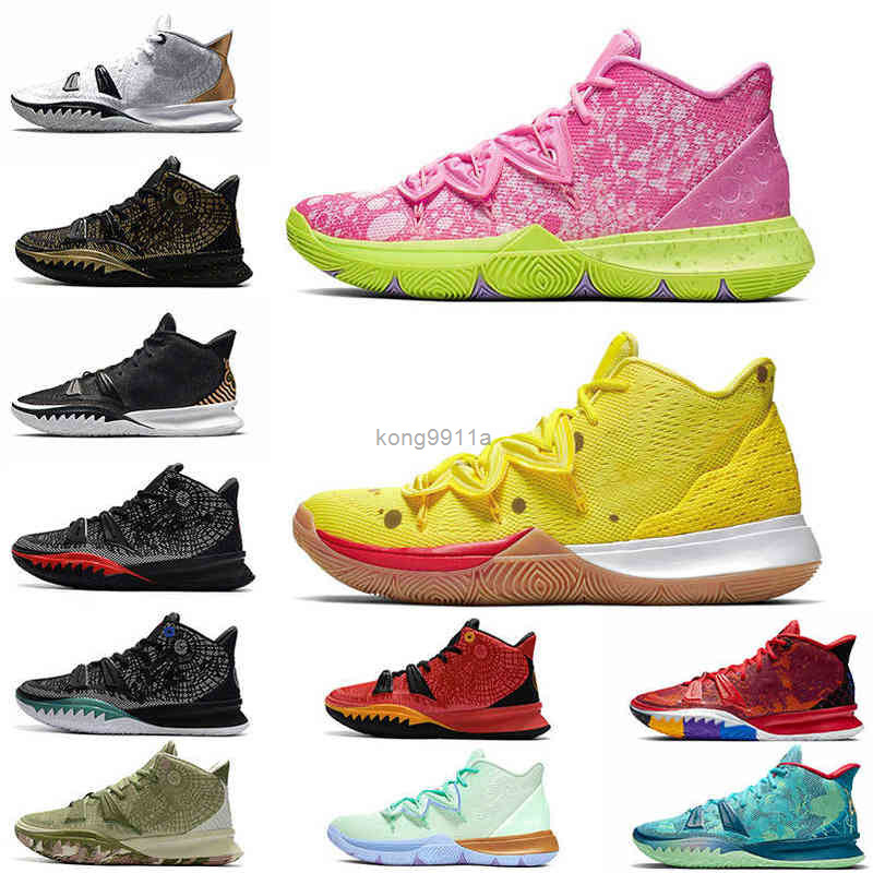 Outdoor shoes Black Gold Squidward sponge sandy men kyrie 7 outdoor trainers 5 Hip Hop Metallic Silver sports sneakers, Color#17
Outdoor shoes Black Gold Squidward sponge sandy men kyrie 7 outdoor trainers 5 Hip Hop Metallic Silver sports sneakers, Color#17