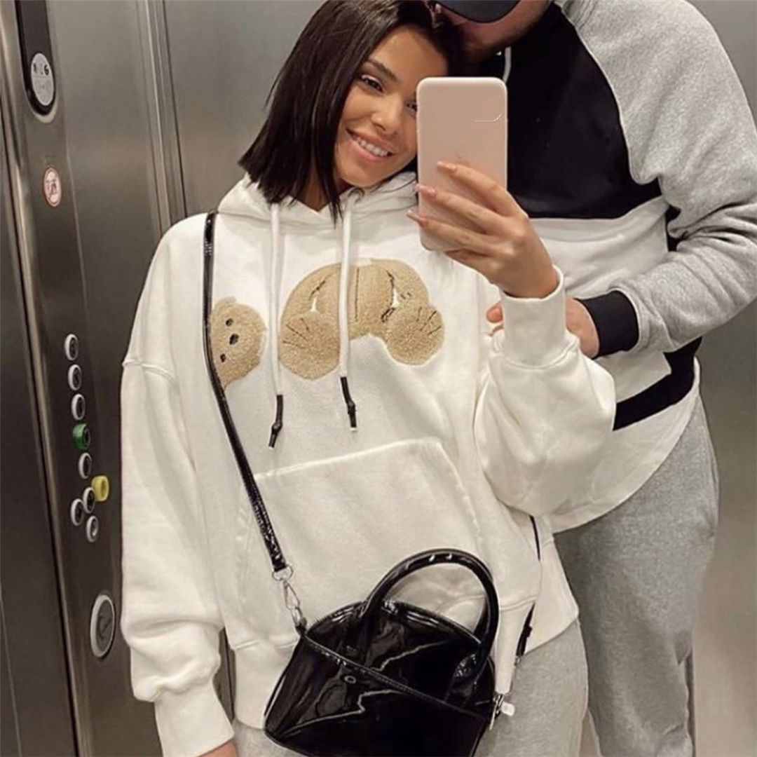 Hoodies Mens Sweatshirts For Man Designer Angels Angel Hip Hop Broken Bear Palm Letter Print Men Women Teddy Long Sleeve Loose Lovers Wear Autumn Winter Pink 12 Style