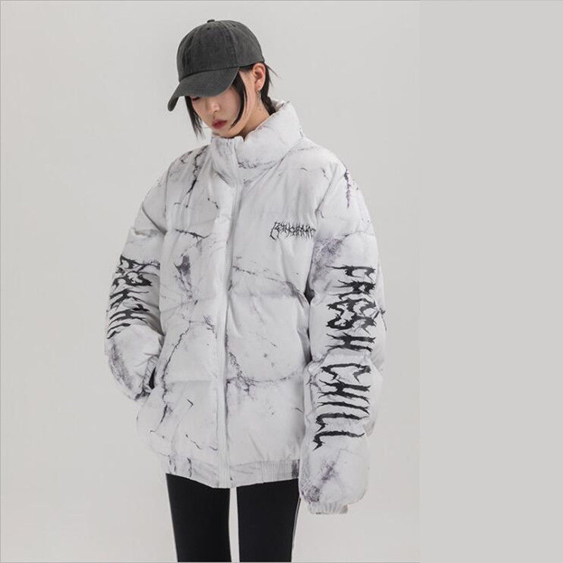 Mens Down Parkas Hip Hop Jacket Parka Hurt Bear Print Men Winter Oversize Windbreaker Streetwear Harajuku Padded Jacket Coat Warm Outwear Hipster 2209