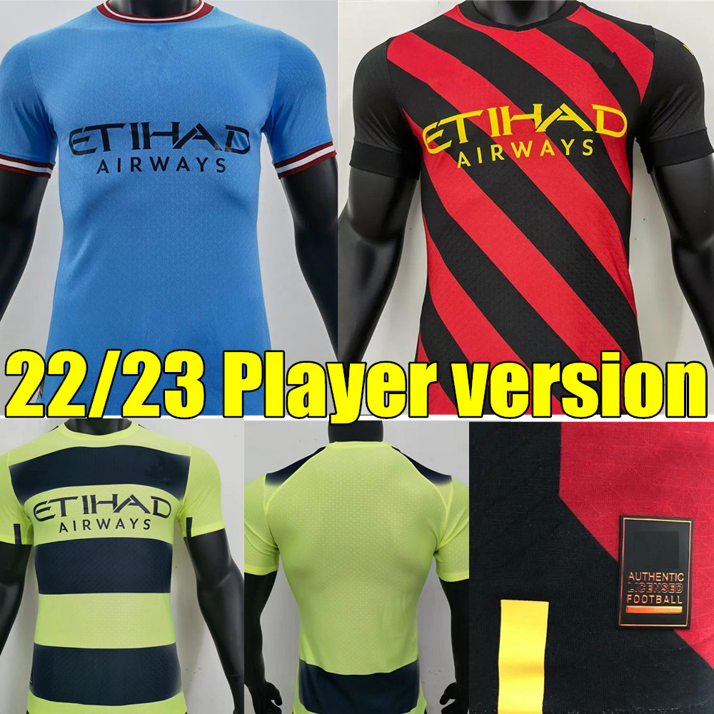 New 22 23 HAALAND SOCCER JERSEYS GREALISH STERLING MANS CITIES MAHREZ player version DE BRUYNE FODEN 2022 2023 football tops shirt kit sets uniform, Home+league patch
New 22 23 HAALAND SOCCER JERSEYS GREALISH STERLING MANS CITIES MAHREZ player version DE BRUYNE FODEN 2022 2023 football tops shirt kit sets uniform, Home+league patch