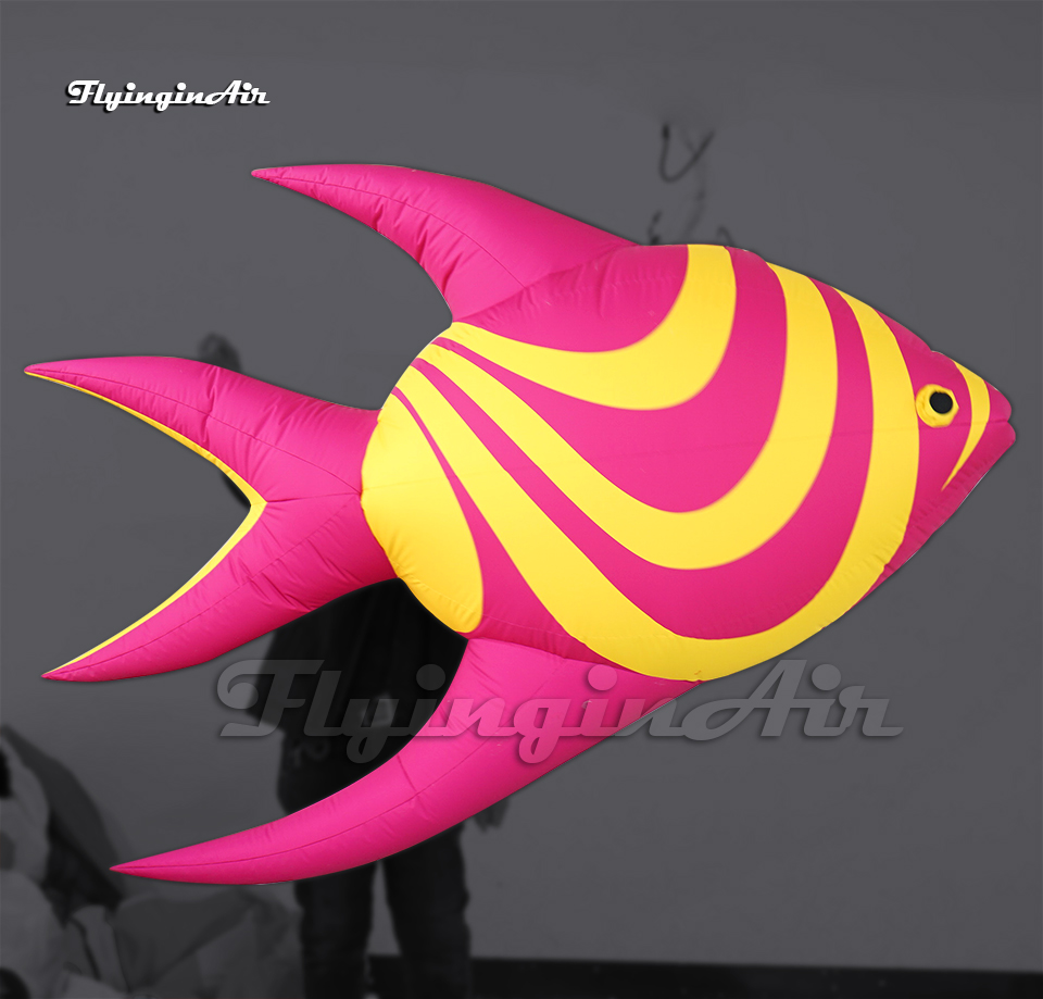 Hanging Giant Luminous Inflatable Fish LED Party Balloon Air Blow Up Tropical Fish Light For Venue Ceiling Decoration