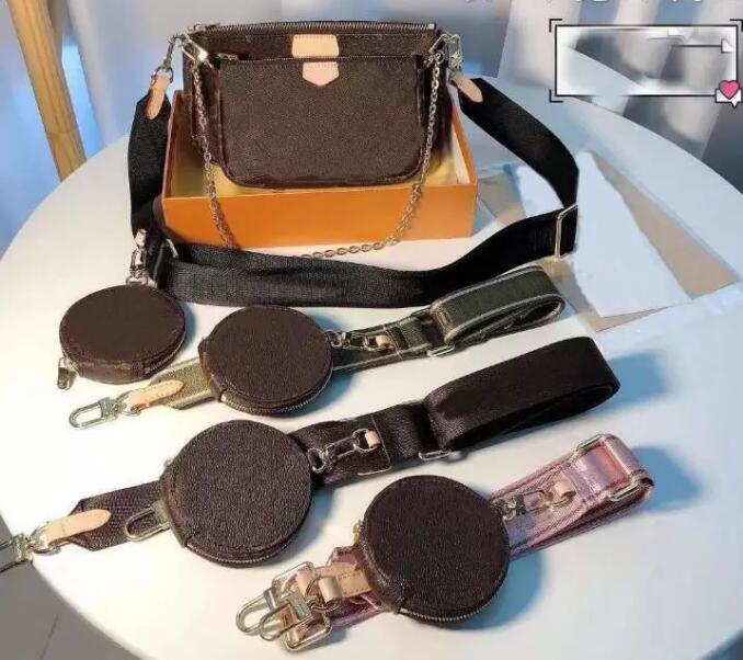 3 Pcs set bag Favorite Multi Pochette Accessories Women Crossbody Purse Messenger Bags Handbags Flowers Designers Shoulder Lady Leather bag V001