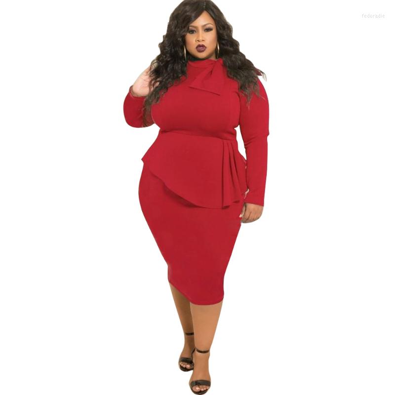 Plus Size Dresses Elegant Bow Long Sleeve Black Dress WomenBodycon Office Casual Irregular High Waist Midi Autumn Ropa Mujer 5xl
Plus Size Dresses Elegant Bow Long Sleeve Black Dress WomenBodycon Office Casual Irregular High Waist Midi Autumn Ropa Mujer 5xl