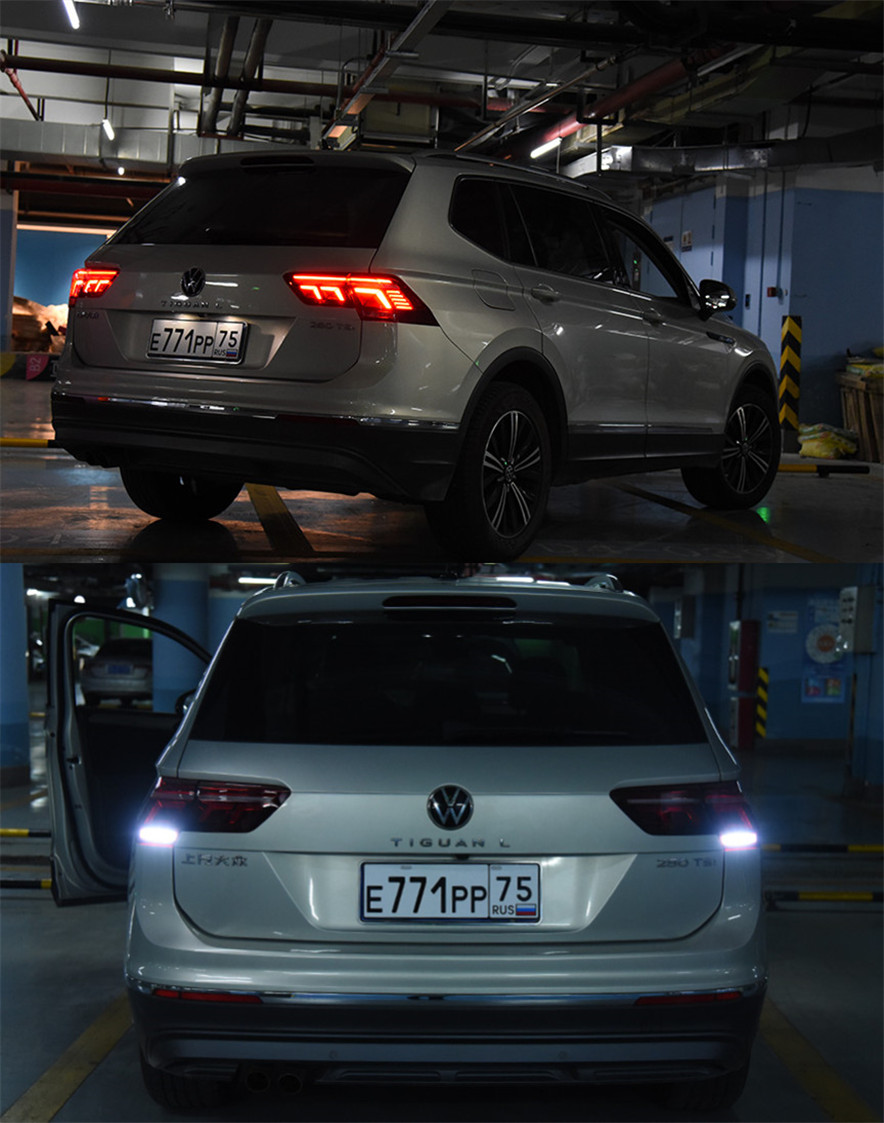 Car Tuning Taillights for VW Tiguan L 20 16-2021 Tail Light Upgrade 2022 Style Running Signal Brake Reversing Rear Lighs